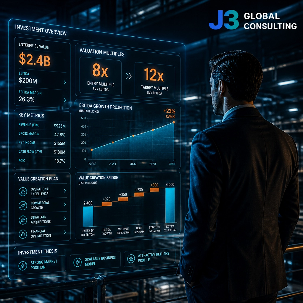 J3 Global Fractional CMO clients, Industrial B2B, B2B Industrial SaaS, and PE-Backed Industrial companies partnering for predictable revenue growth